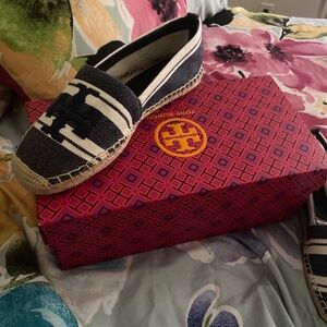 NWT Double Jacquard Espadrille Stripe Logo